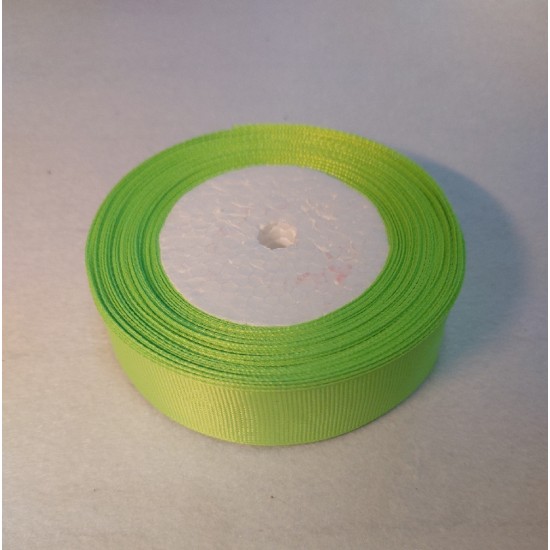 Лента репсовая однотонная 2,5 см*20 ярдов (цв. салатовый), цена за катушку